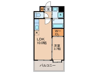 間取図 ルッシェ竹下駅前