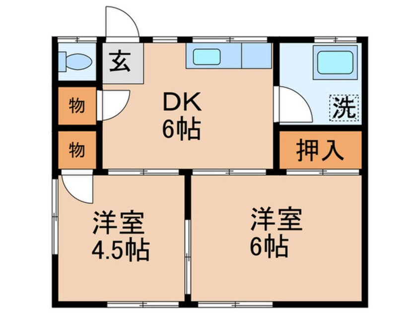 間取図 コーポ安有美