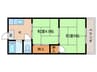 城戸ビル 2Kの間取り