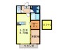 ミモザコート 1LDKの間取り