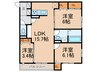 モンテベール南風 3LDKの間取り