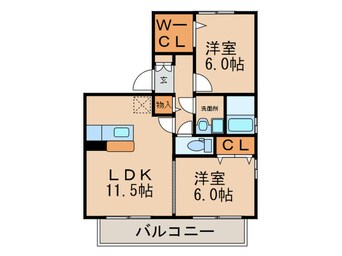 間取図 セジュ－ルセピアの杜Ｂ棟