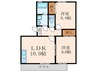 エトワ－ル嵐山 2LDKの間取り