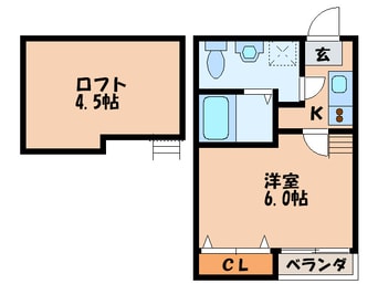 間取図 ＤＲＥＡＭ　ＳＴＡＧＥ　Ｎ２