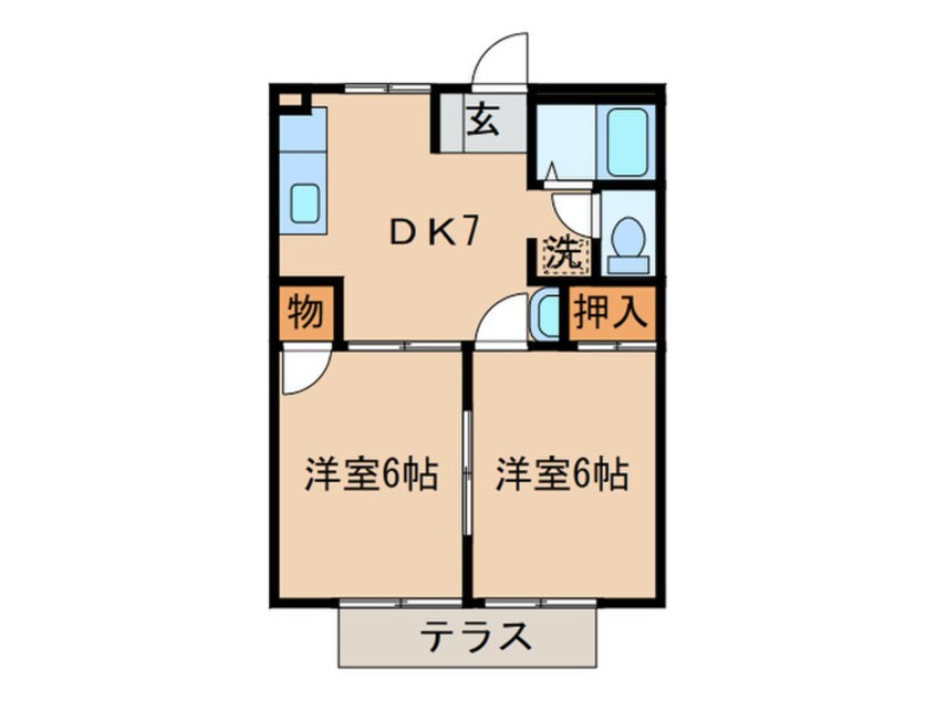 間取図 スカイハイツ木屋瀬