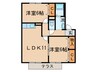 セジュ－ル岩瀬 2LDKの間取り