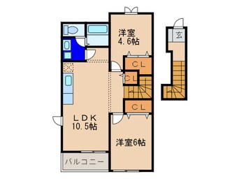 間取図 エヴァーグリーン　F棟