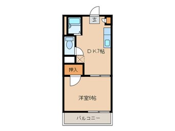 間取図 シャトレ２１香住ヶ丘Ｂ