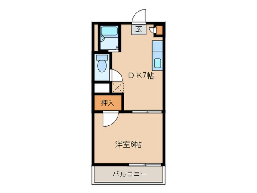 間取図 シャトレ２１香住ヶ丘Ｂ