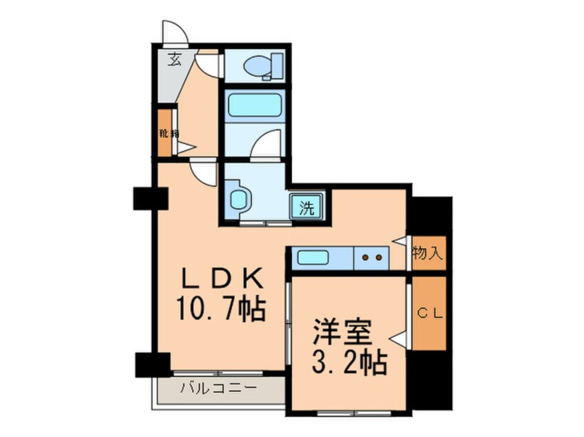 間取図 リーブル博多駅前