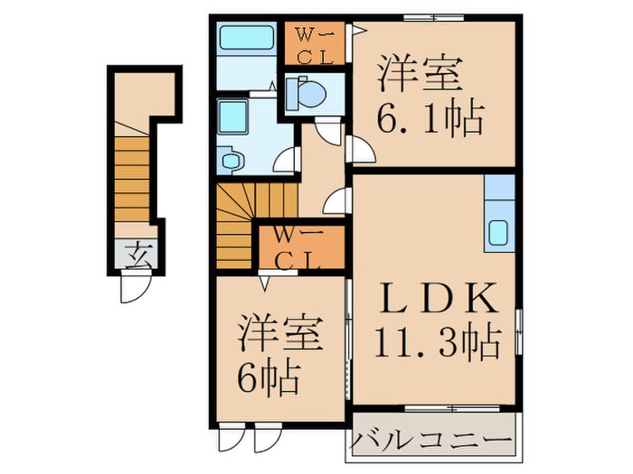 間取り図 サンデリアーナⅡＣ