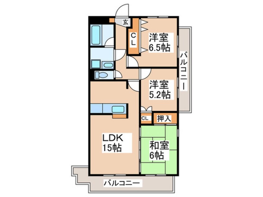 間取図 カ－サブリランテ