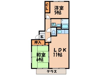 間取図 ヴァンヴェール青葉台Ⅱ　Ｃ