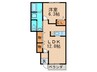 ライフサニー浅川Ⅲ 1LDKの間取り
