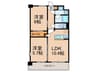 S-RESIDENCE博多駅南afford 2LDKの間取り