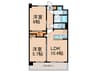 S-RESIDENCE博多駅南afford 2LDKの間取り