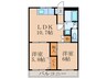 シェーネスハイム 2LDKの間取り