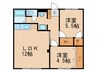 コスモハイツ 2LDKの間取り