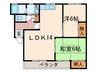 ＫＡＫＵ ＢＬＤ 2LDKの間取り