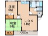 ＫＡＫＵ ＢＬＤ 2LDKの間取り