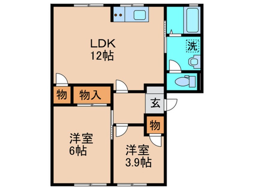 間取図 ファミール真木　Ｂ