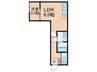 ＡＲＴＥ久留米 1LDKの間取り