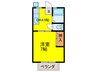 パークハイツフォーレ 1DKの間取り
