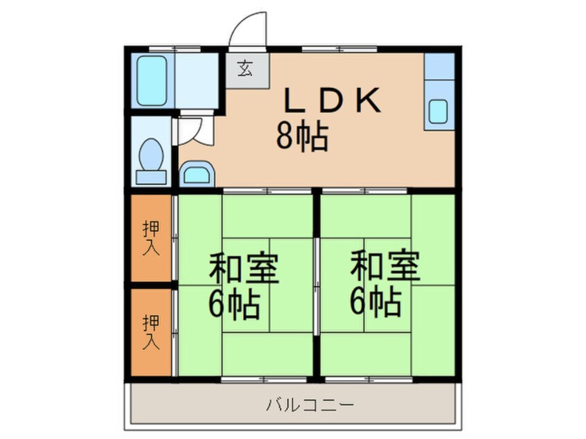 間取図 コ－ポ上野