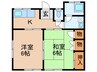 さかき荘　 2Kの間取り