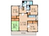 シベール柏の森(101) 4LDKの間取り