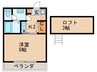 健康ハウス 1Kの間取り