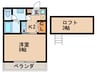 健康ハウス 1Kの間取り
