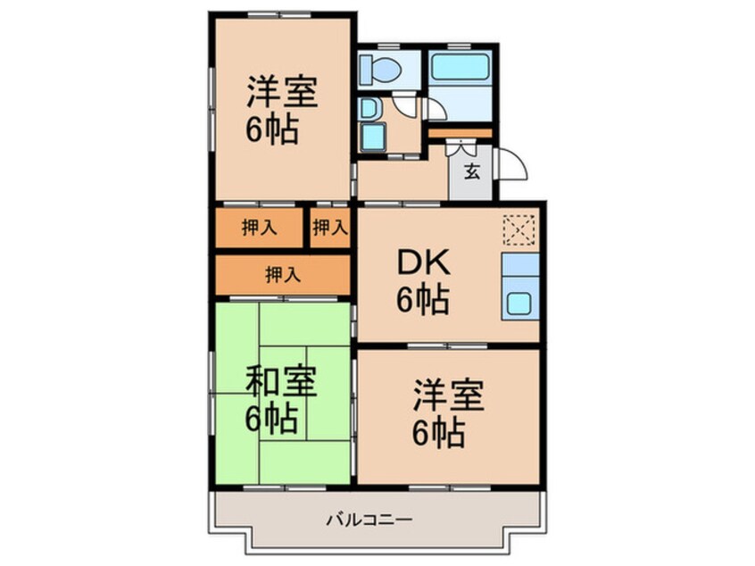 間取図 アイビ－ハイツ