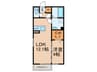 D-ROOM和田町 1LDKの間取り