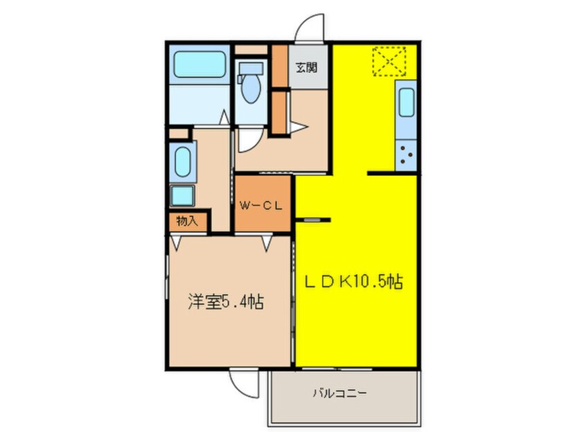 間取図 D-room西新