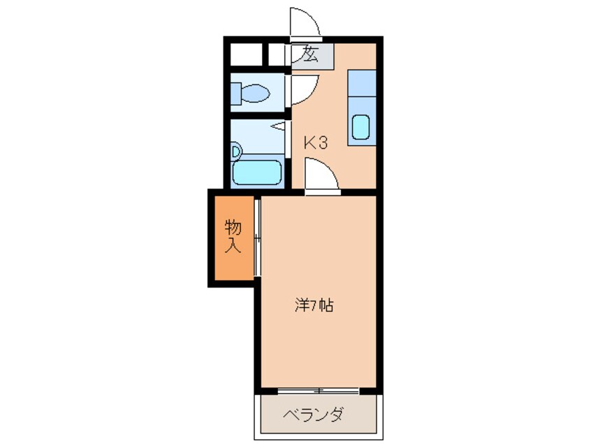 間取図 シャトレ片野Ⅲ(203)