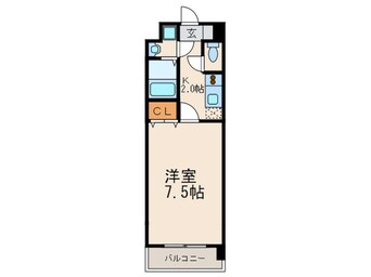 間取図 ｴﾝｸﾚｽﾄ天神東Ⅲ(603)