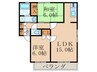 メゾン行橋 2LDKの間取り