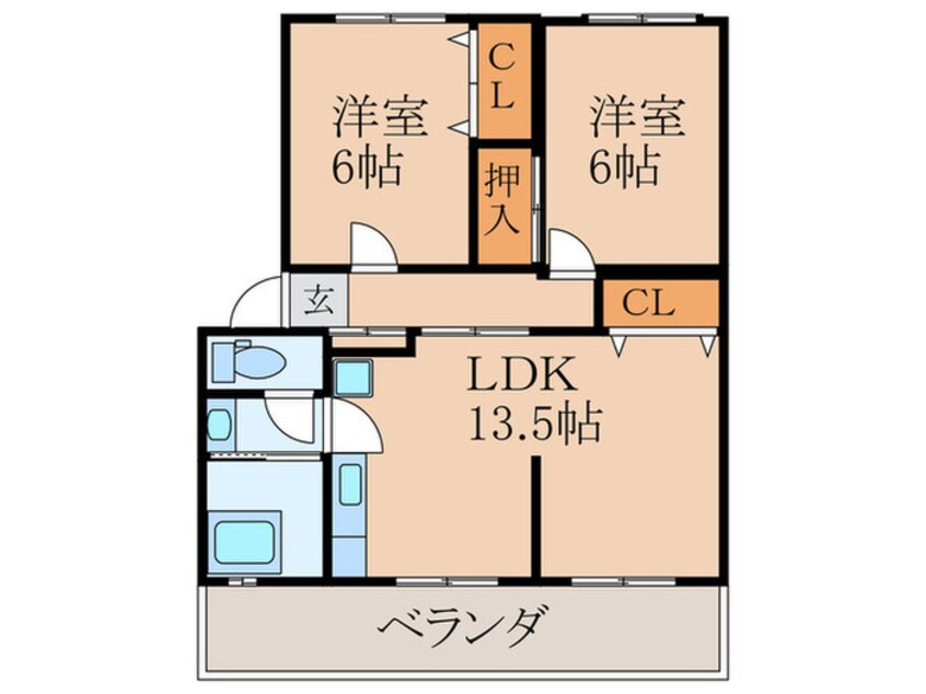 間取図 グリーンハイツうえだ