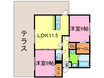 間取図 アルカディア南Ｂ