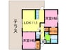アルカディア南Ｂ 2LDKの間取り