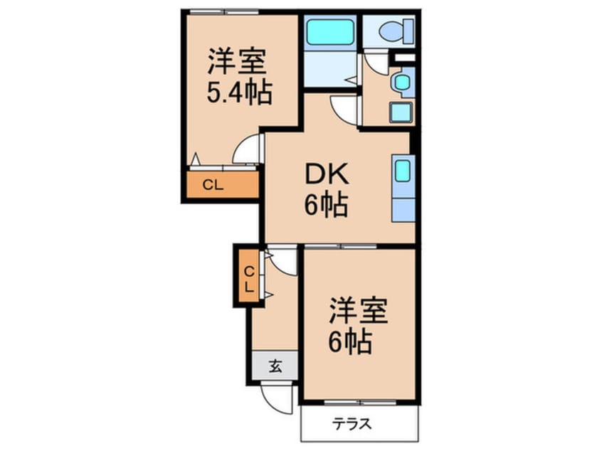 間取図 エルミタ－ジュ