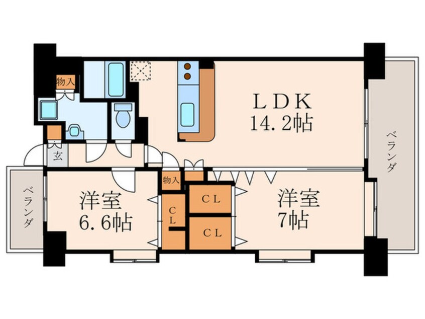 間取図 ニュ－リバ－三萩野