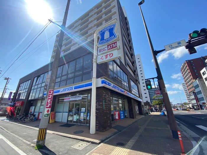 ローソンきふね店(コンビニ)まで240m ニュ－リバ－三萩野