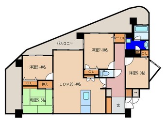 間取図 アール・フォーレ春の町（1007）