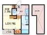 Ｃｉｅｌｏ　Ｇａｒｄｅｎ　折立 1LDKの間取り