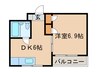 シティマンション筒井 1DKの間取り