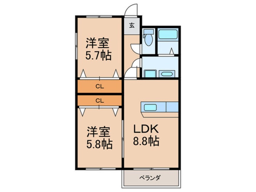 間取図 クレスト大善寺