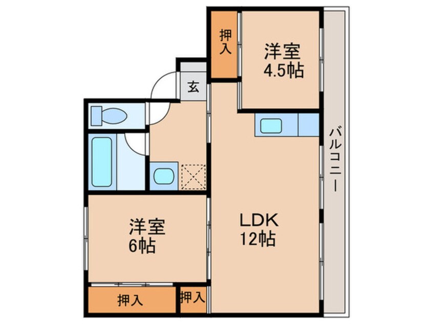 間取図 ビレッジハウス鞍手　1号棟