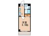 天神東レジデンス 1Kの間取り